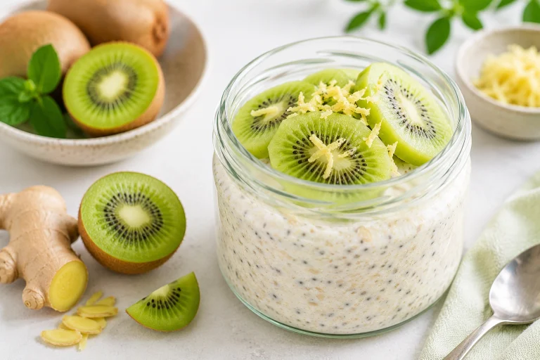 Kiwi, Ginger & Yoghurt Overnight Oats