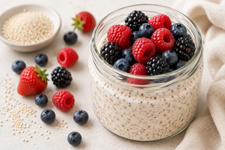 Gluten-Free Berry & Quinoa Overnight Oats