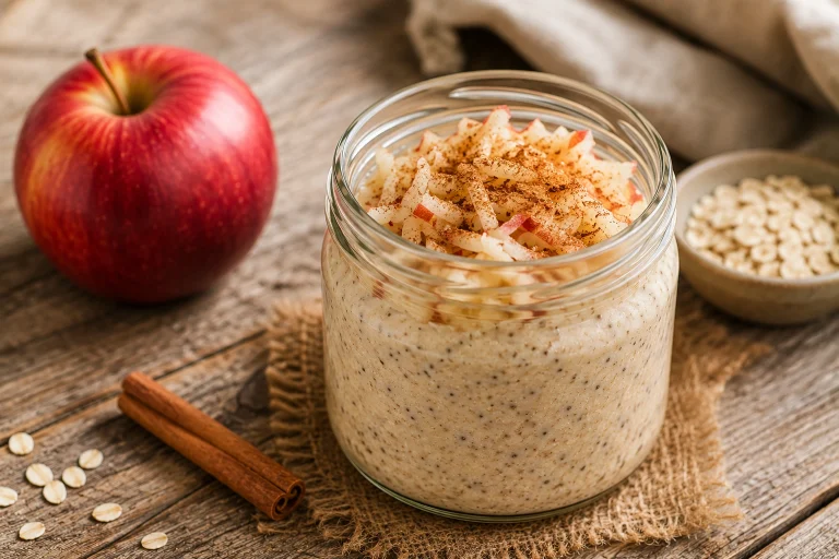 4-Ingredient Apple Overnight Oats