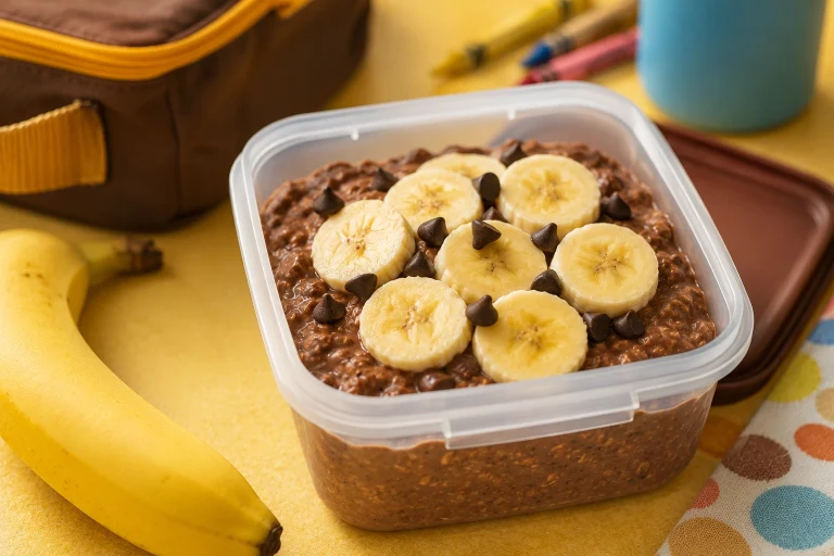 Kid-Friendly Choc-Banana Overnight Oats