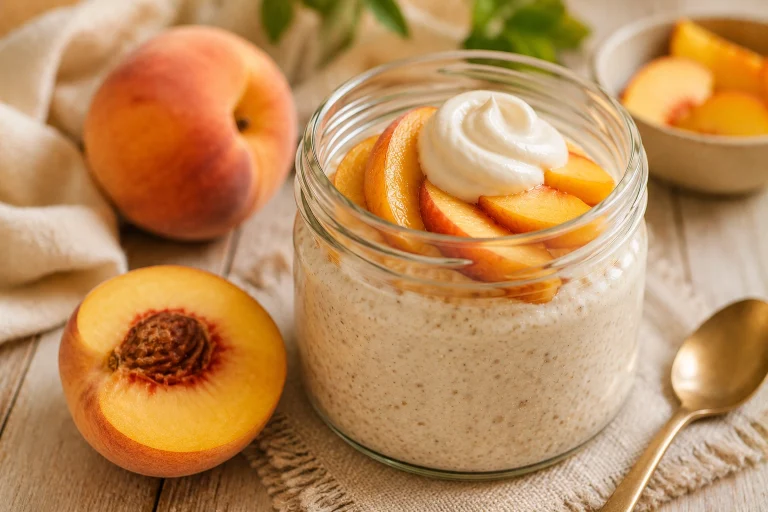 Peaches & Cream Overnight Oats