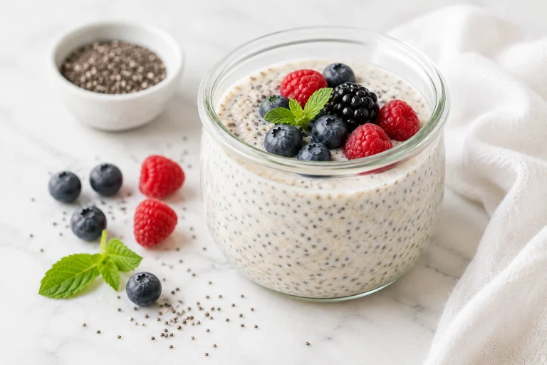 Skinny Vanilla Chia Overnight Oats