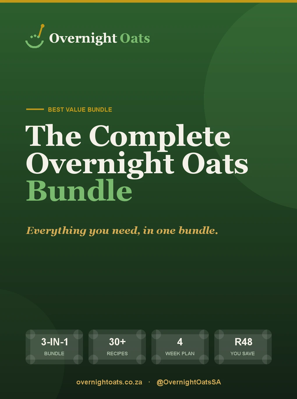 The Complete Overnight Oats SA Bundle: eBook, meal plan and shopping cards