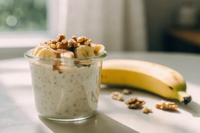 Banana Bread Overnight Oats (No Baking Needed)
